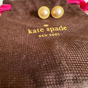Kate Spade Pearl & Gold Earrings